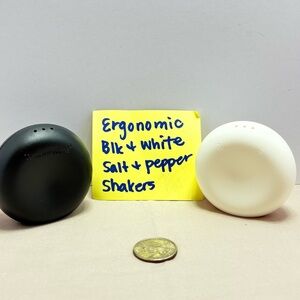 Tupperware Black and White Shakers